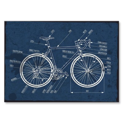 Plakat metalowy rower części Prezent
