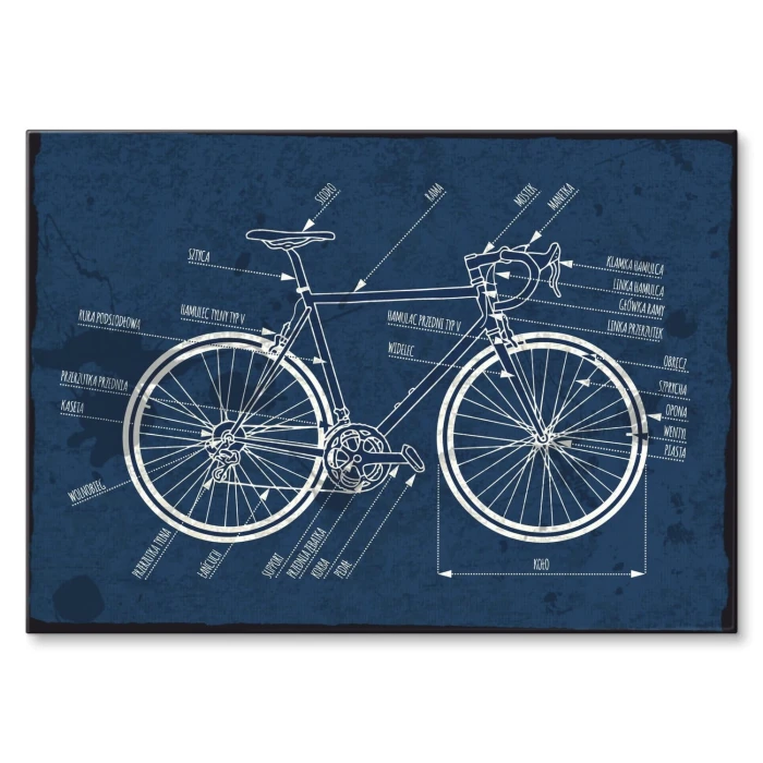 Plakat metalowy rower części Prezent