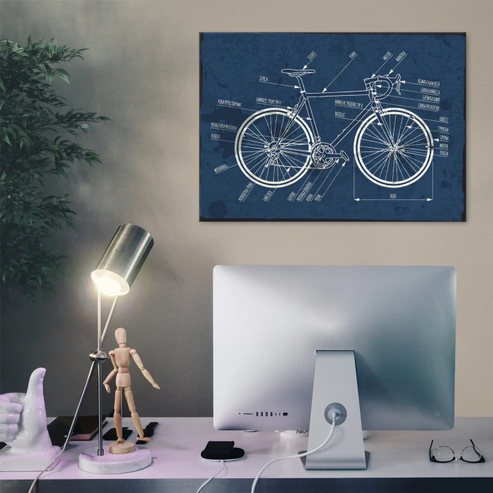 Plakat metalowy rower części Prezent