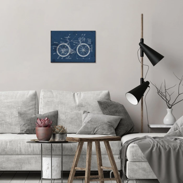 Plakat metalowy rower części Prezent