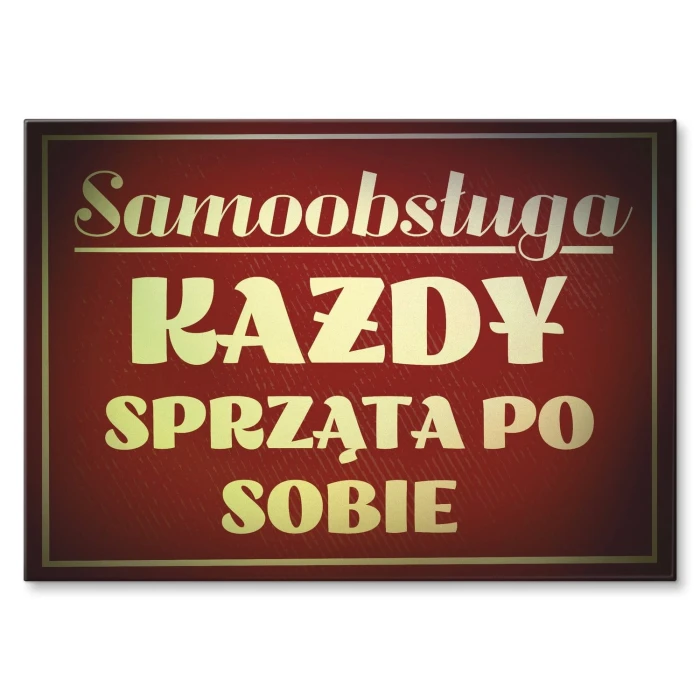 Plakat metalowy samoobsługa Prezent
