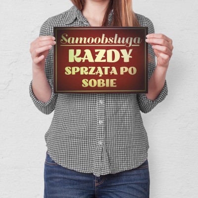 Plakat metalowy samoobsługa Prezent