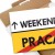 Plakat metalowy weekend praca Prezent