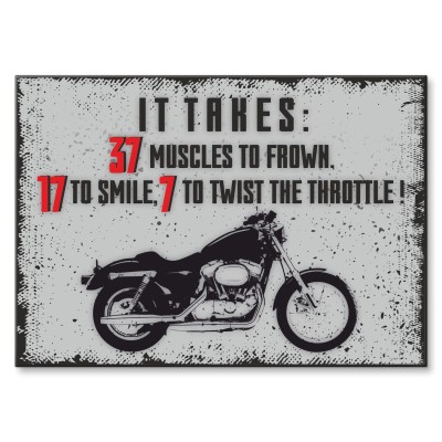Plakat metalowy motorcycle takes Prezent