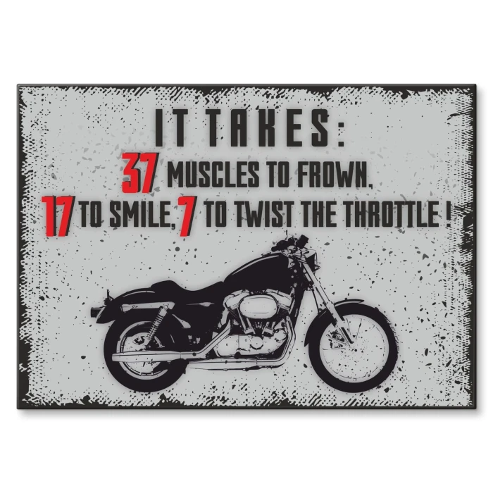 Plakat metalowy motorcycle takes Prezent