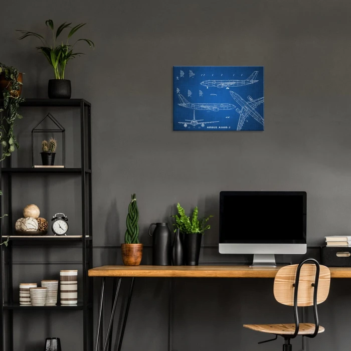 Plakat metalowy Samolot Airbus A300 Prezent