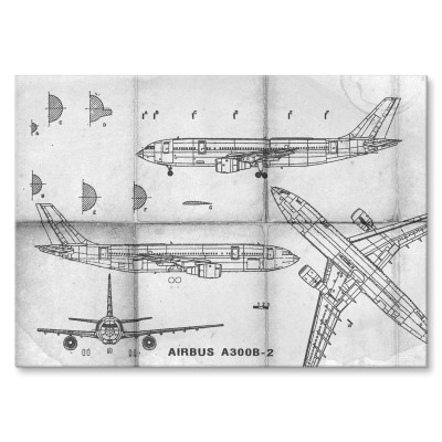 Plakat metalowy Samolot Airbus A300 Prezent