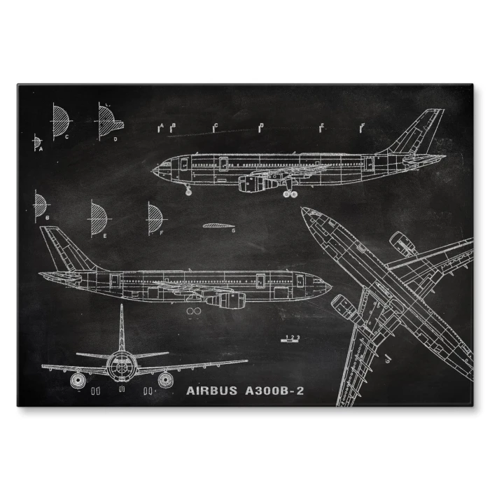 Plakat metalowy Samolot Airbus A300 Prezent