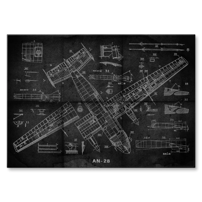 Plakat metalowy Samolot AN-28 Projekt Prezent