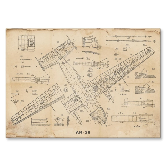 Plakat metalowy Samolot AN-28 dla fana Prezent