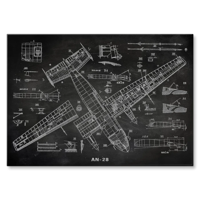 Plakat metalowy Samolot AN-28 dla fana Prezent