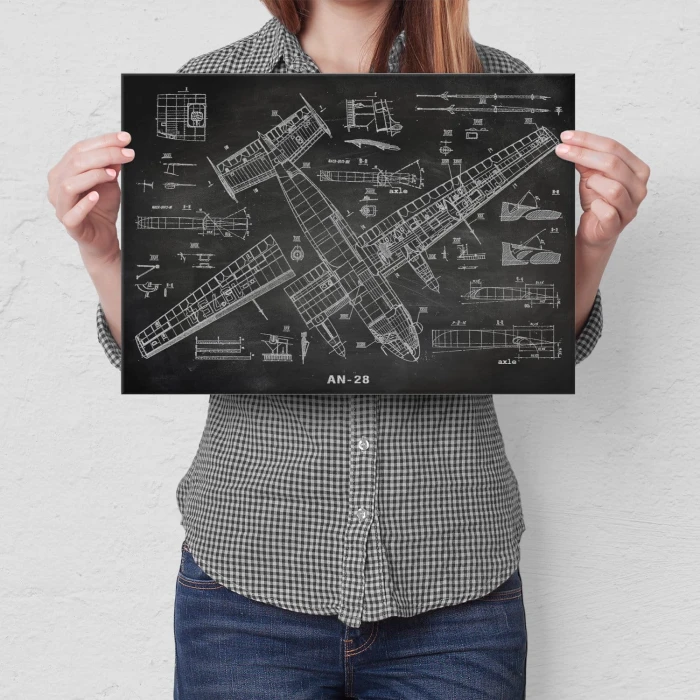 Plakat metalowy Samolot AN-28 dla fana Prezent