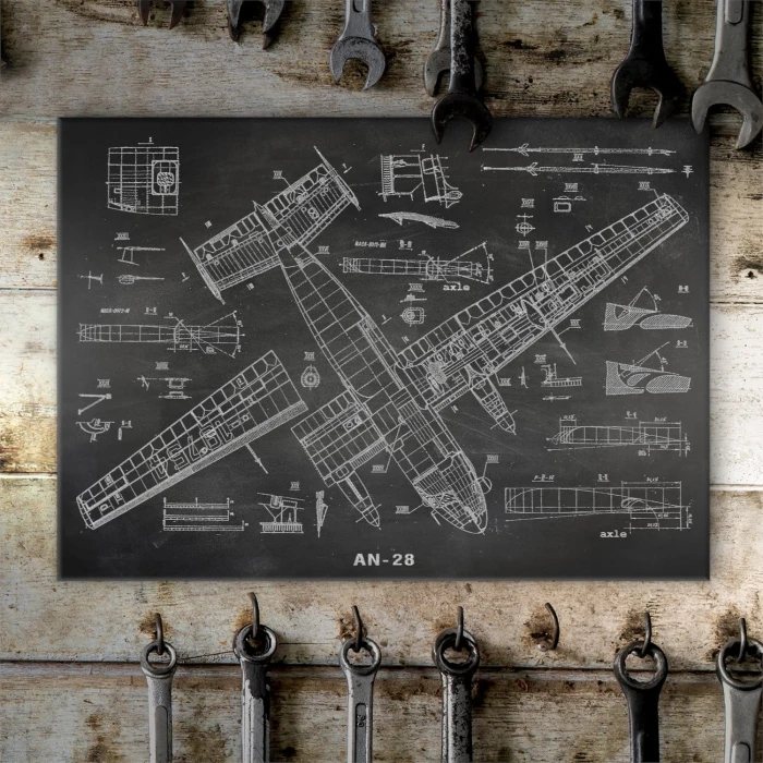 Plakat metalowy Samolot AN-28 dla fana Prezent