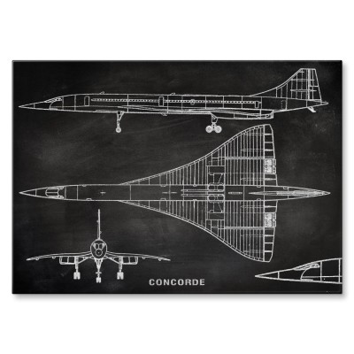 Plakat metalowy Samolot Concorde Tablica Prezent