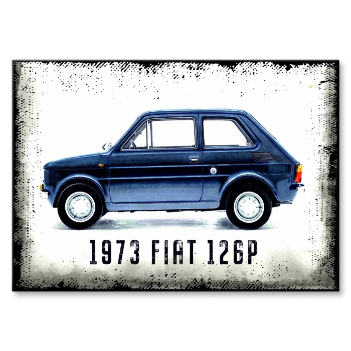 Plakat metalowy 1973 FIAT 126P Prezent