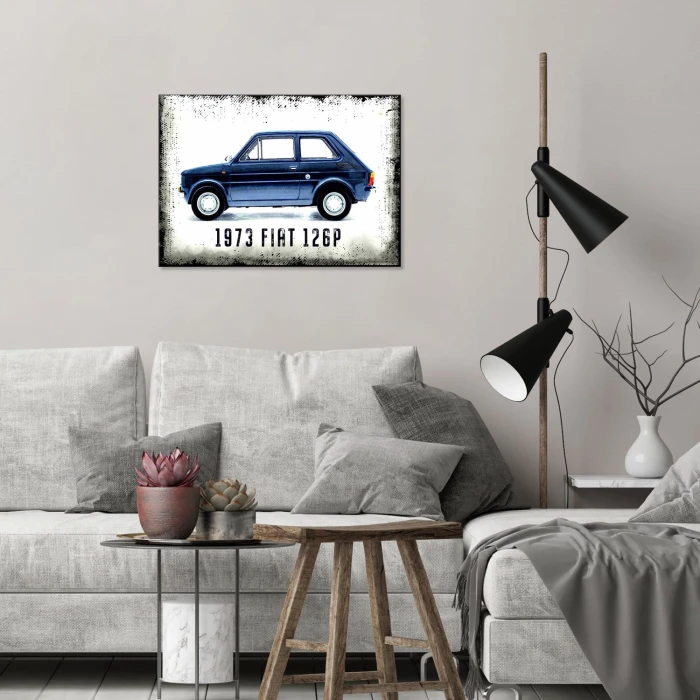 Plakat metalowy 1973 FIAT 126P Prezent