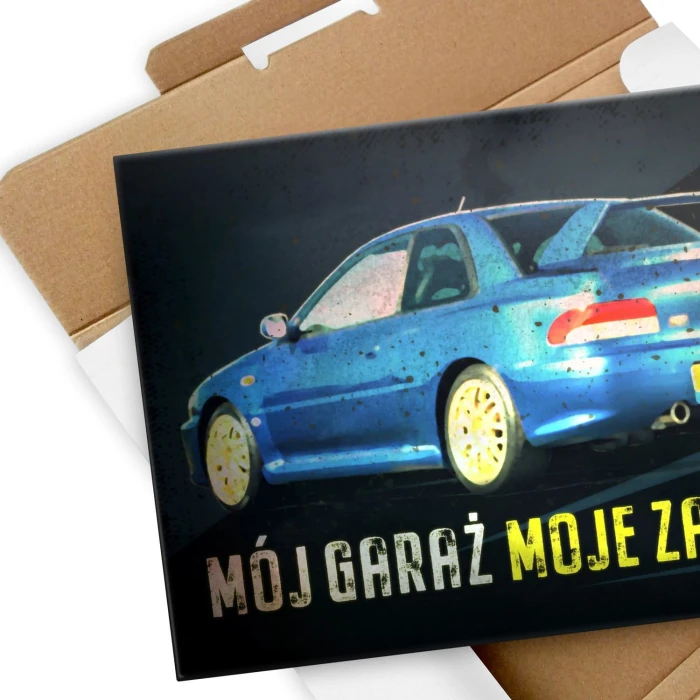 Plakat metalowy mój garaż Impreza Prezent