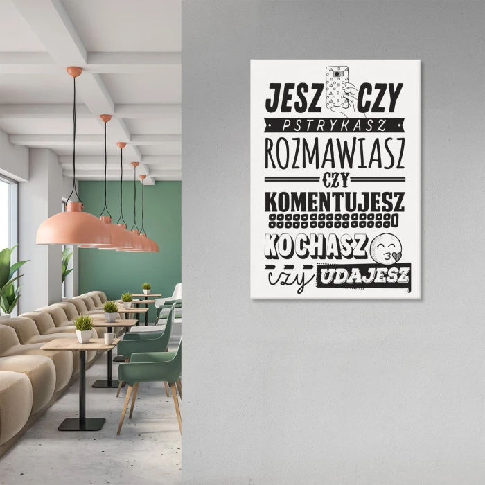 Plakat metalowy Kochasz czy udajesz? Prezent