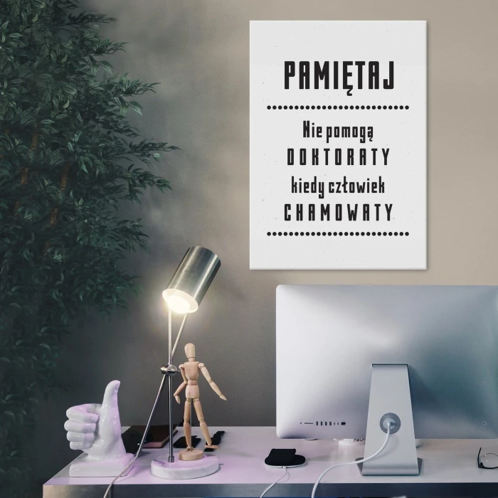 Plakat metalowy nie pomogą doktoraty Prezent