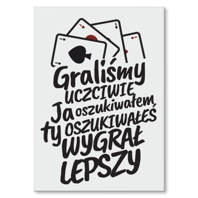 Plakat metalowy Wygrał lepszy Prezent