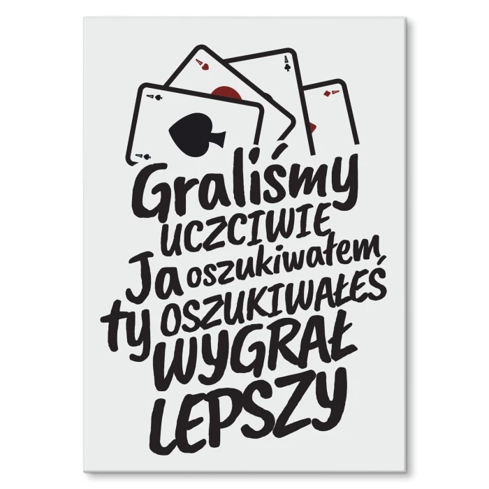 Plakat metalowy Wygrał lepszy Prezent