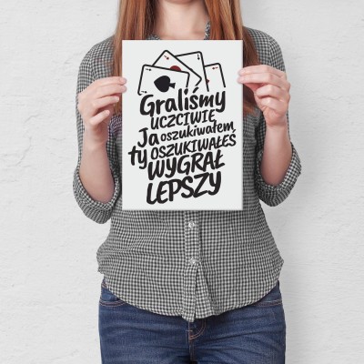 Plakat metalowy Wygrał lepszy Prezent