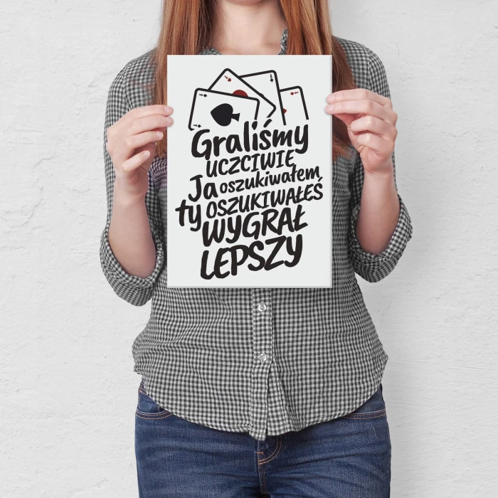 Plakat metalowy Wygrał lepszy Prezent