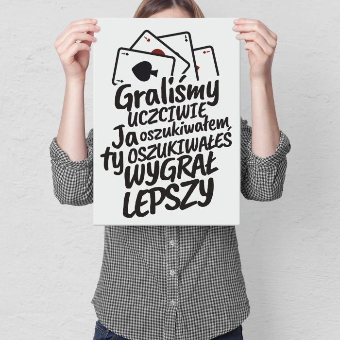 Plakat metalowy Wygrał lepszy Prezent