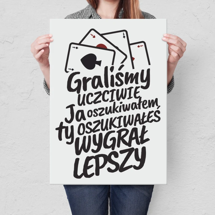 Plakat metalowy Wygrał lepszy Prezent