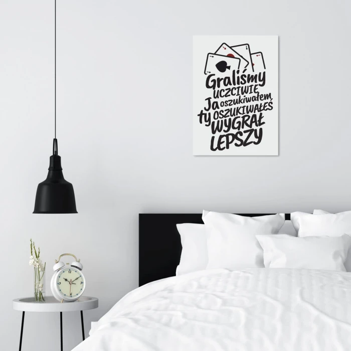 Plakat metalowy Wygrał lepszy Prezent