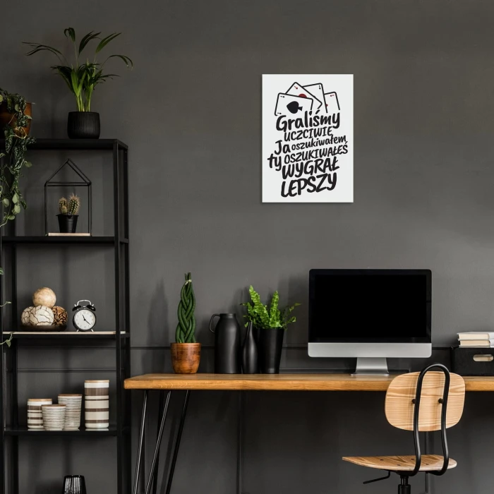 Plakat metalowy Wygrał lepszy Prezent