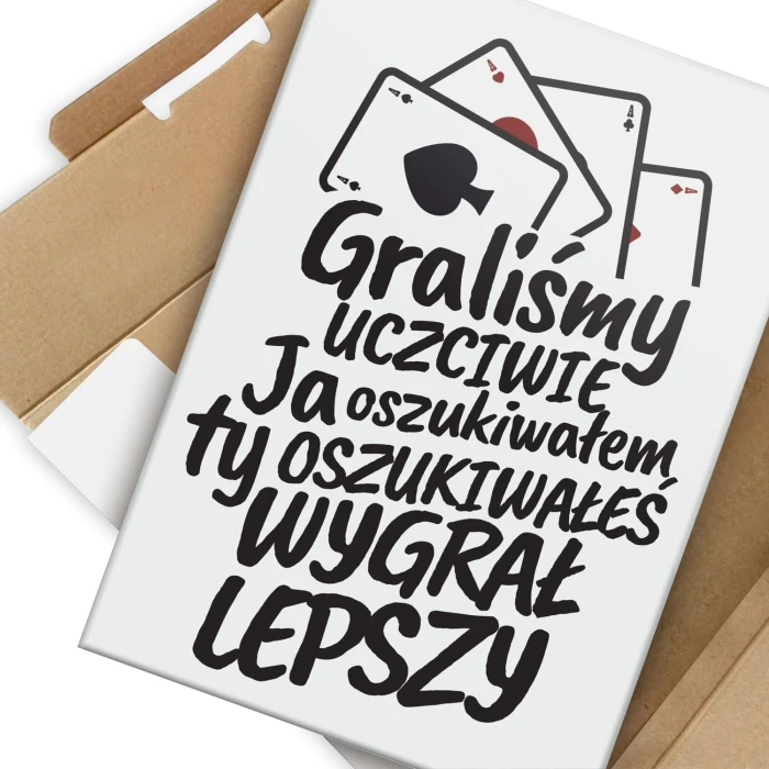 Plakat metalowy Wygrał lepszy Prezent