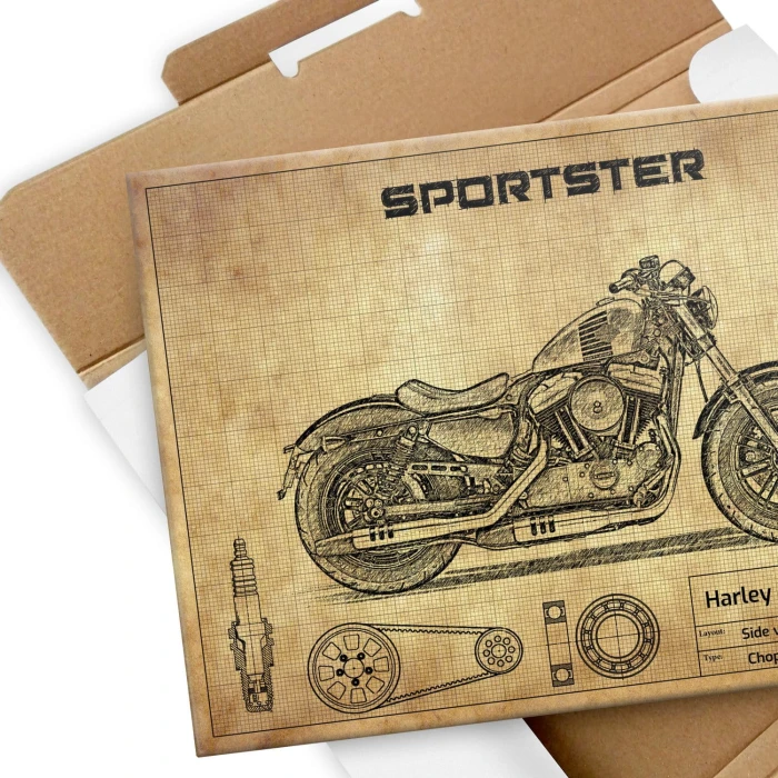 Poster metal Harley Davidson Sportster gift