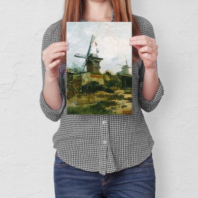Poster metal Windmills van Gogh gift
