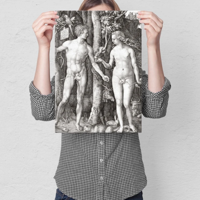 Plakat metalowy Adam Eve Albrecht Durer Prezent