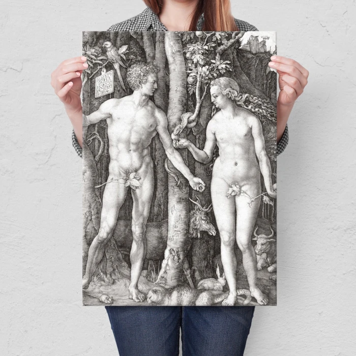 Plakat metalowy Adam Eve Albrecht Durer Prezent