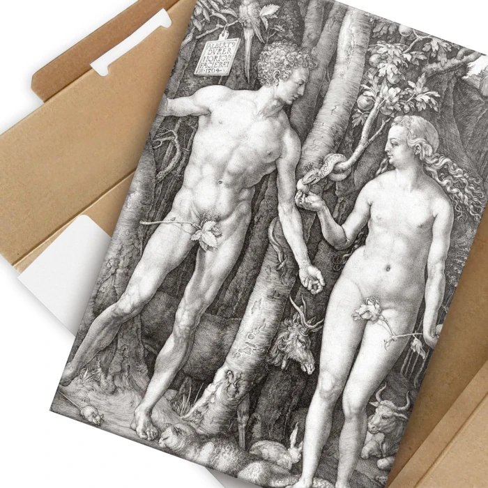 Plakat metalowy Adam Eve Albrecht Durer Prezent