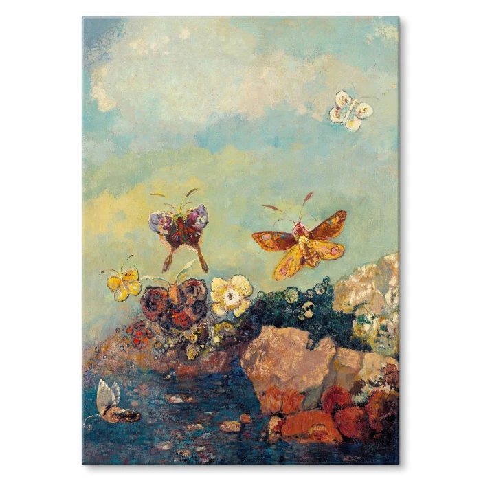 Plakat metalowy Butterflies Odilon Redon Prezent