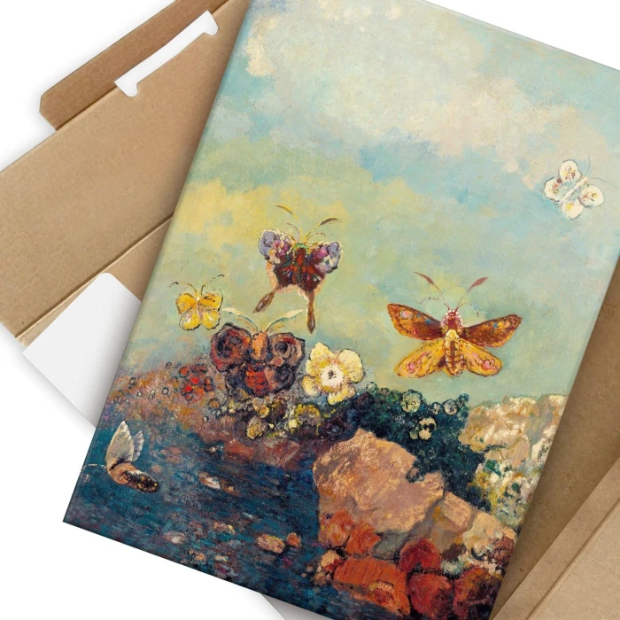 Plakat metalowy Butterflies Odilon Redon Prezent