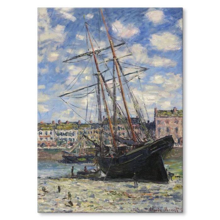 Plakat metalowy Boat lying Monet Prezent