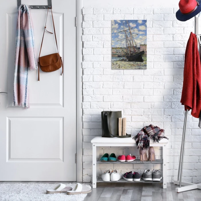 Plakat metalowy Boat lying Monet Prezent