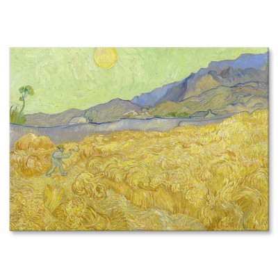 Poster metal Wheatfield van Gogh gift