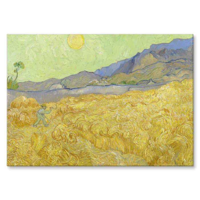Poster metal Wheatfield van Gogh gift
