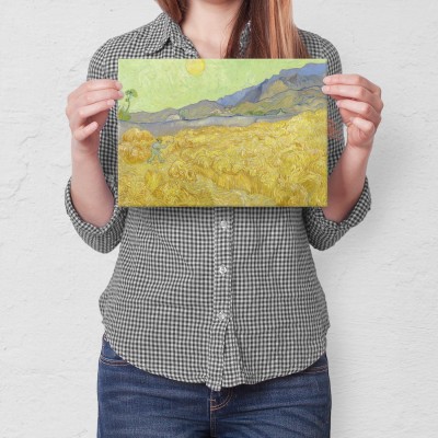 Poster metal Wheatfield van Gogh gift