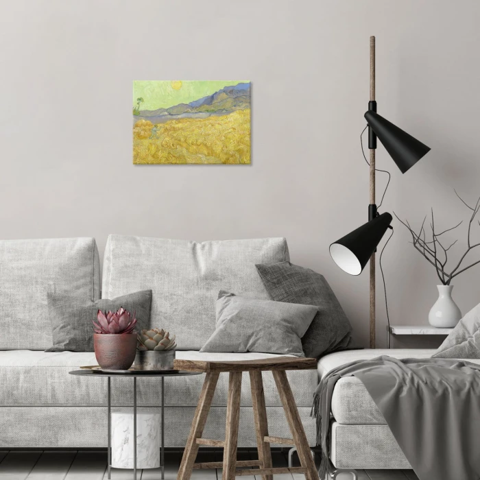 Poster metal Wheatfield van Gogh gift