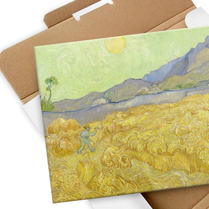 Poster metal Wheatfield van Gogh gift