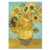 Poster metal Sunflowers van Gogh gift