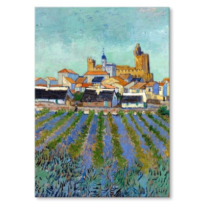 Plakat metalowy Saintes Maries van Gogh Prezent