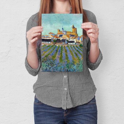 Poster metal Saintes Maries van Gogh gift