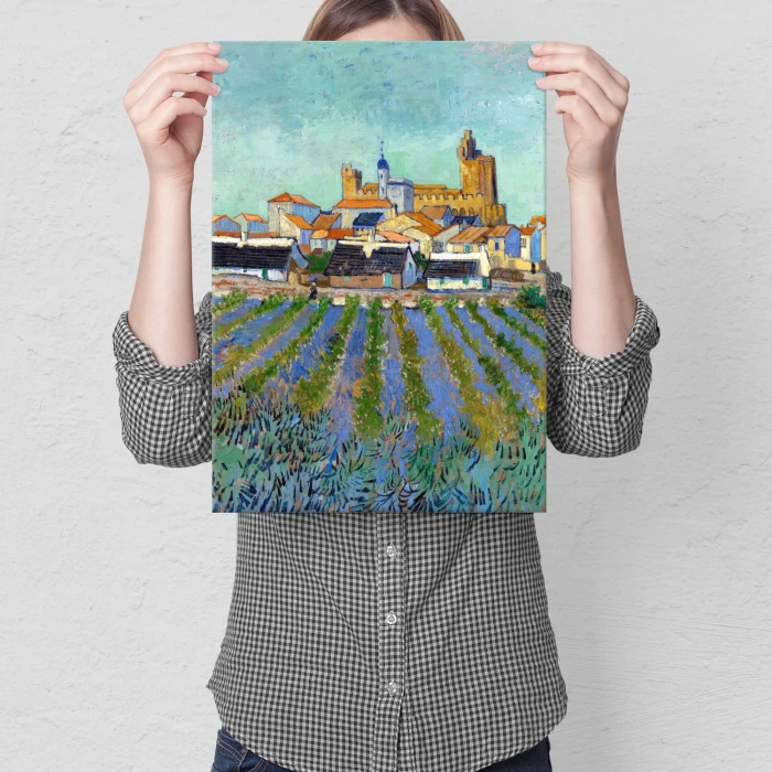 Poster metal Saintes Maries van Gogh gift